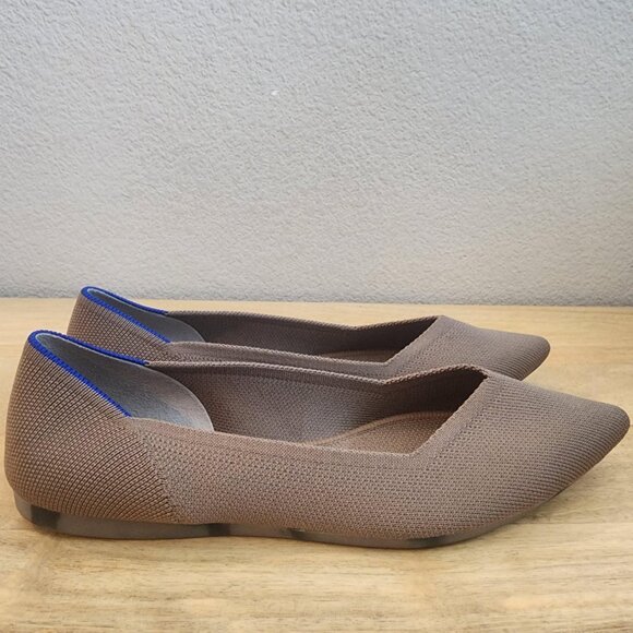 Rothy's Shoes Womens Size 9 Brown The Point Flats Pointed Toe Knit Washable - Picture 2 of 14